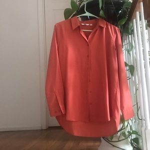 Uniqlo Raylon Blouse - rust